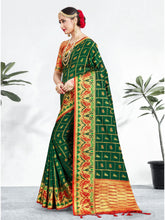 Green Banarasi Art Silk Woven Saree